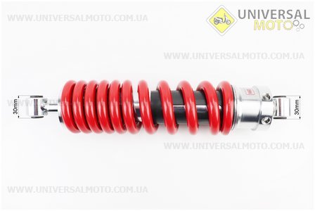 Loncin- LX250 - 15 Амортизатор задній МОНО 325мм * d71мм (втулка 12мм / втулка 12мм) регульований, Червоний. Китай (Запчастини на мотоцикл Loncin / UM5070-V70)