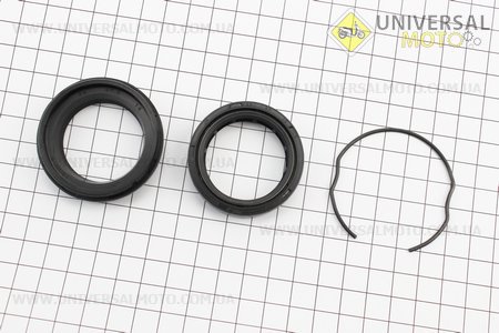 Loncin- LX250GS-2A Сальник передніх амортизаторів 35 * 47 * 10 + сальник-пильовик 35 * 47,3 * 14 + скоба, комплект. Китай (Запчастини на мотоцикл Loncin / UM5071-V51)