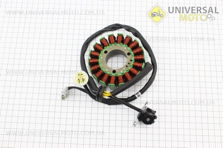 Loncin- LX300-6 Статор магнето (генератора) (18 котушок роз'єм "мама 3 + 2"), 300cм3. Китай (Запчастини на мотоцикл з двигуном CG / UM5072-V95)