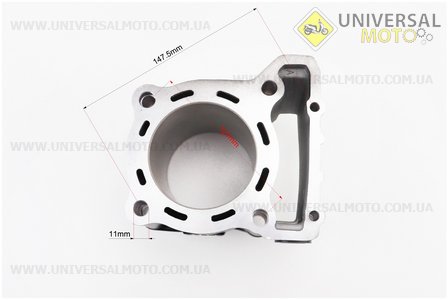 Loncin-LX300-6H 300AC Циліндр (голий) 300см.куб.-78мм (висота циліндра 70/107мм). VOGE (Запчастини на мотоцикл Loncin / UM5073-V61)