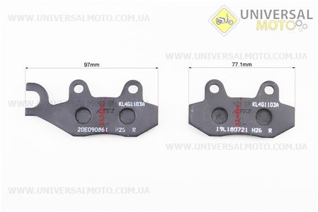 Loncin- LX300-6H 300DS Гальмівні колодки (дискові) комплект. Китай (Запчастини на мотоцикл Loncin / UM5073-V73)