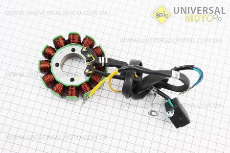 Loncin- LX250GY-3 Статор магнето (генератора) (12 котушок "5 проводів"). Loncin (Запчастини на мотоцикл з двигуном CB / UM5074-V08)