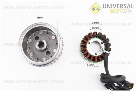 Loncin- LX300-6 Магнето у зборі (генератор). VOGE (Запчастини на мотоцикл Loncin / UM5075-V62)