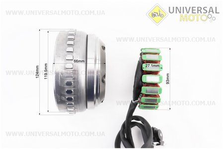 Loncin- LX300-6 Магнето у зборі (генератор). VOGE (Запчастини на мотоцикл Loncin / UM5075-V62)