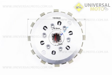 Loncin- LX300-6 Зчеплення, маховик у зборі (6 болти, маховик 84 зуб.). VOGE (Запчастини на мотоцикл Loncin / UM5075-V66)