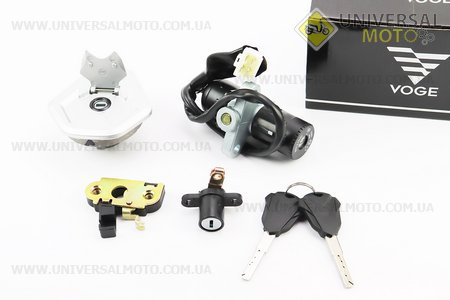 Loncin- LX300GY-A Замки комплект (запалювання, бардачка, кришка бака). VOGE (Запчастини на мотоцикл Loncin / UM5075-V70)