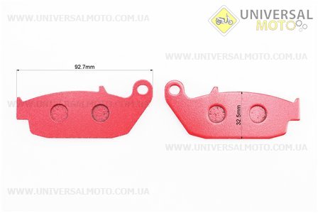 Гальмівні колодки (дискові) Loncin-LX300-6 CR6 комплект 2шт. YONGLI (Запчастини на мотоцикл Loncin / UM5076-V04)