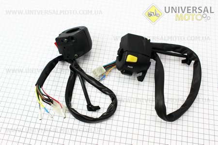 Блок кнопок на кермі правий, лівий комплект 2шт (фішки "папа"). Китай (Viper-Запчастини на мотоцикл Viper V150A / UM5080-V61)