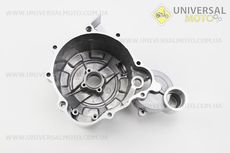 Кришка двигуна ліва, СІРИЙ, тип 1. Китай (Запчастини на мотоцикл з двигуном CG / UM5081-V04)