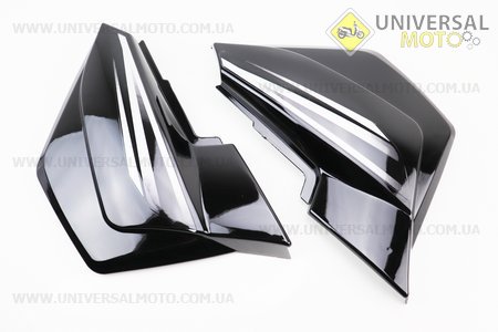 Пластик - бічний середній лев, прав комплект 2шт, ЧОРНИЙ, тип 1. Китай (Viper-Запчастини на мотоцикл Viper V150A / UM5081-V08)