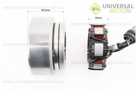 Магнето в зборі (генератор) CG125 / 150. GX-Viper (Запчастини на мотоцикл з двигуном CG / UM5081-V74)