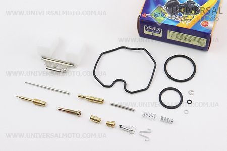 Ремонтний комплект карбюратора 125-150cм3, 17 деталей+поплавок. TATA (Запчастини на мотоцикл з двигуном CB / UM5081-V84)