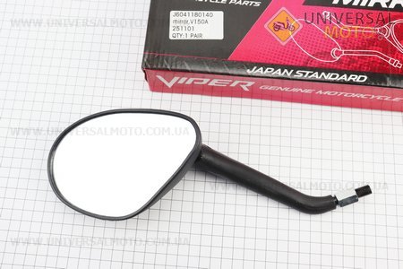 Дзеркало (праве) на мотоцикл "V150A" чорне, М10. GX-Viper (Viper-Запчастини на мотоцикл Viper V150A / UM5082-V14)