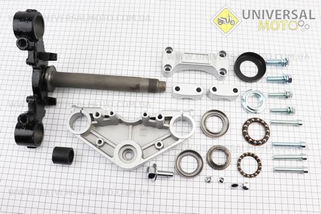 Траверс керма у зборі з верхнью пластиною. Китай (Запчастини на мотоцикл Viper V150A / UM5082-V23)