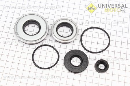 Сальники редуктора комплект (25x41x9,5/13-1шт, 25x52x9,5/13-1шт, 17x40x6-1шт, 12x22x7-1шт,О-кольцо 2,6x40-1шт, О-кольцо 2,6x45-1шт). Китай (Мотоблок с двигателем 168F / UM6010-V30)