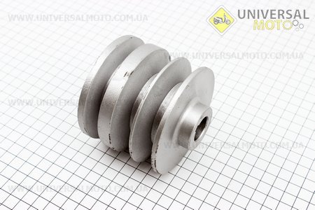 Шків ведучий D=85мм під колінвал 20мм 3-х струмковий (три пази під ремінь SPB) 168F/170F. Китай (Запчастини на мотоблок з двигуном 168F / UM6010-V51)