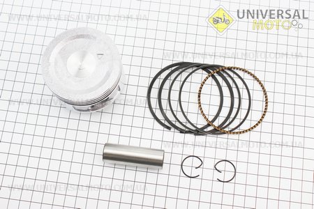 Поршневий комплект (поршень, кільця, палець) 168F 68мм +0,75 (H=49мм, палець 18мм). Китай (Запчастини на мотоблок з двигуном 168F / UM6010-V94)