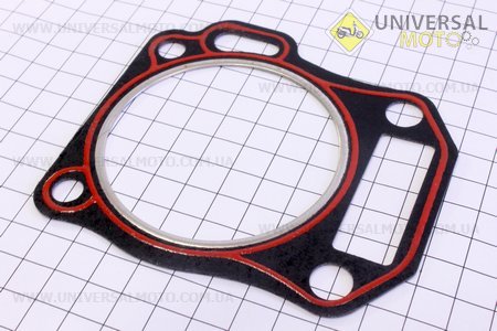 Прокладка головки циліндра 168F-68мм, (пароніт, червона нитка). Китай (Запчастини на мотоблок з двигуном 168F / UM6011-V13)
