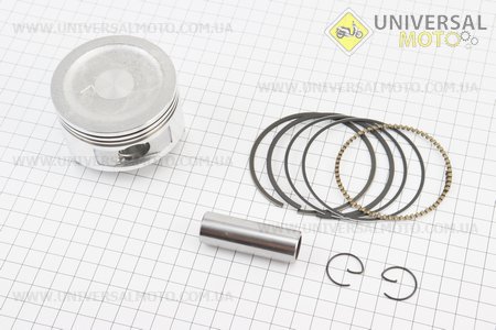 Поршневий комплект (поршень, кільця, палець) 170F 70мм STD (H=49мм, палець 18мм). Китай (Запчастини на мотоблок з двигуном 168F / UM6011-V14)