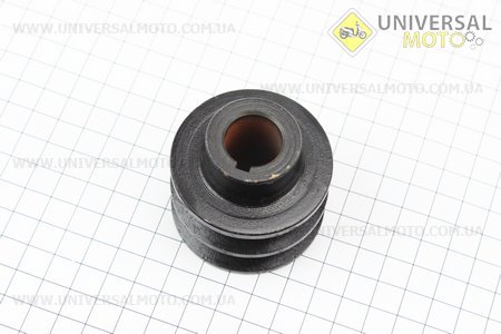 Шків ведучий D=55мм під колінвал 19мм 2-х струмковий (два пази під ремінь SPА) 168F/170F. Китай (Запчастини на мотоблок з двигуном 168F / UM6011-V26)