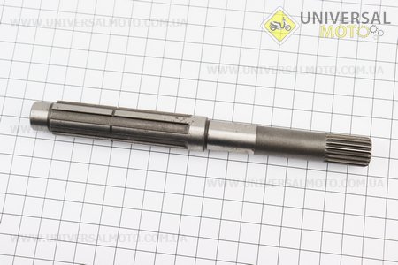 Вал первинний (шліци під шків - трикутні Z=19), тип 1. Китай (Запчастини на мотоблок з двигуном 168F / UM6011-V30)