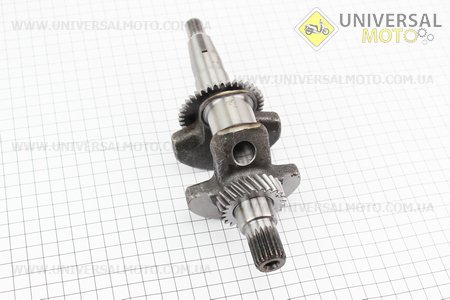 Колінвал під шліц 168FB-L, для двигуна з понижувальним редуктором. Китай (Запчастини на мотоблок з двигуном 168F / UM6011-V74)
