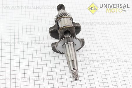 Колінвал під шліц 168FB-L, для двигуна з понижувальним редуктором. Китай (Запчастини на мотоблок з двигуном 168F / UM6011-V74)