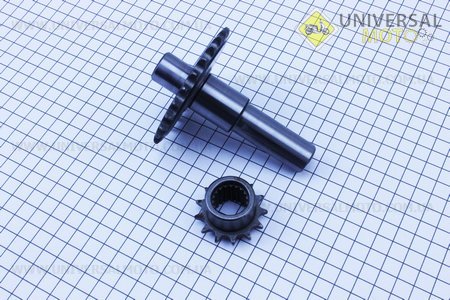 Звездочки редуктора двигателя 168FB-L комплект 2 штуки, для двигателя с понижающим редуктором. Китай (Мотоблочный двигатель 168F / UM6011-V80)