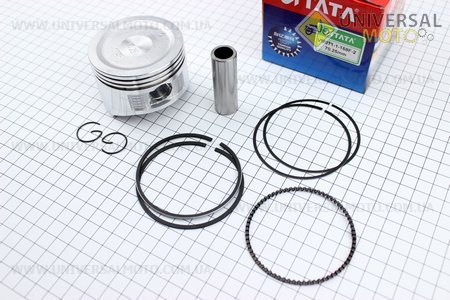 Поршневий комплект (поршень, кільця, палець) 170F 70мм +0,25 (H=49мм, палець 18мм). Китай (Запчастини на мотоблок з двигуном 168F / UM6011-V92)