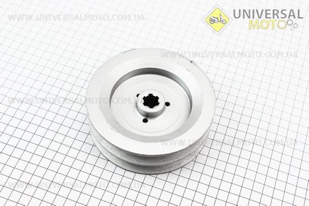 Шкив ведомый диаметром 125мм под шлиц Z=6 (два паза под ремень SPB). Китай (Мотоблок с двигателем 168F / UM6012-V00)