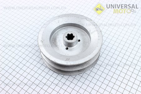 Шкив ведомый диаметром 125мм под шлиц Z=6 (два паза под ремень SPB). Китай (Мотоблок с двигателем 168F / UM6012-V00)