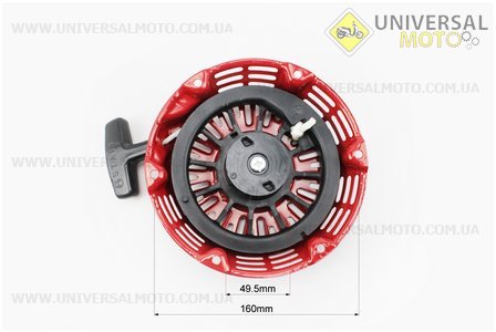 Стартер ручной в сборе 168F/170F Тип №2. ТАТА (Мотоблочный двигатель 168F / UM6013-V87)