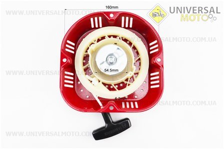 Стартер ручний в зборі 168F / 170F Тип №6. Китай (Запчастини на мотоблок з двигуном 168F / UM6014-V68)