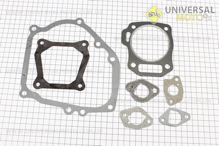 Прокладки двигуна 170F-70мм, комплект 7 деталей, (пароніт), Тип №2. Китай (Запчастини на мотоблок з двигуном 168F / UM6014-V80)
