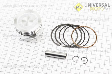 Поршень, кільця, палець комплект 160F 60мм, H=46мм STD(палец 13мм). Китай (Запчастини на мотоблок з двигуном 168F / UM6015-V67)