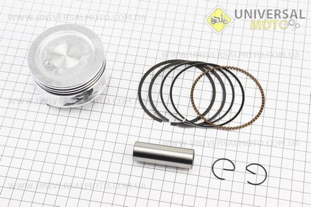 Поршень, кільця, палець комплект 170F 70мм +0,75. Китай (Запчастини на мотоблок з двигуном 168F / UM6015-V72)