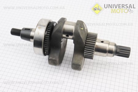 Колінвал 186F під шліц + шестерні + підшипник, запресованих. Китай (Запчастини на мотоблок з двигуном 178 и 186F / UM6021-V79)