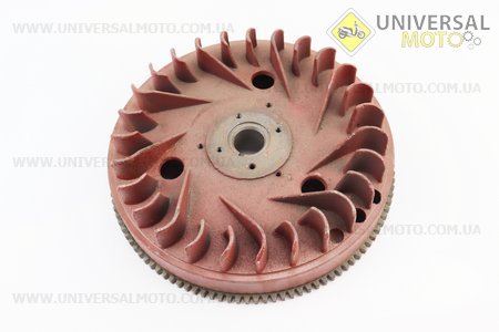 Маховик + вінець 186F. Китай (Запчастини на мотоблок з двигуном 178 и 186F / UM6021-V80)