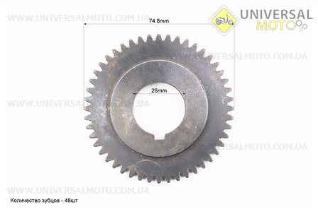 Шестерня балунсування валу Z = 48 178F. Китай (Запчастини на мотоблок з двигуном 178 и 186F / UM6022-V42)