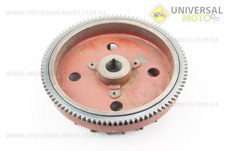 Маховик + вінець 178F. Китай (Запчастини на мотоблок з двигуном 178 и 186F / UM6022-V48)