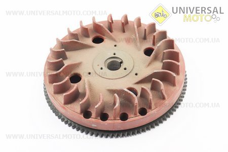 Маховик + вінець 178F. Китай (Запчастини на мотоблок з двигуном 178 и 186F / UM6022-V48)