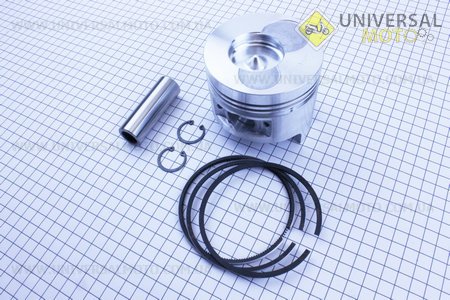 Поршень, кільця, палець комплект 178F 78мм +0,50 (форкамера в формі "Конуса"). Китай (Запчастини на мотоблок з двигуном 178 и 186F / UM6022-V64)