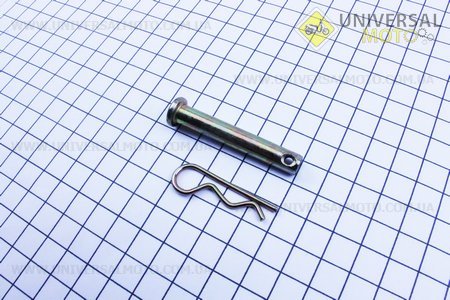 Шплінт + стопор D=7,7мм, L=50мм. Китай (Запчастини на мотоблок з двигуном 178 и 186F / UM6023-V02)