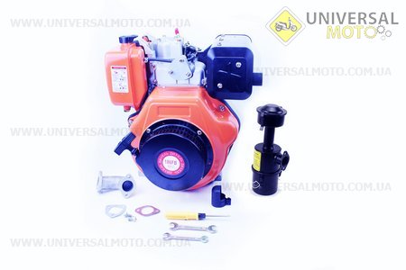 Двигатель мотоблочный в сборе под шлиц диаметром 25мм 9 л.с. 186F (HT-135). ТАТА (Двигатель / UM6023-V66)