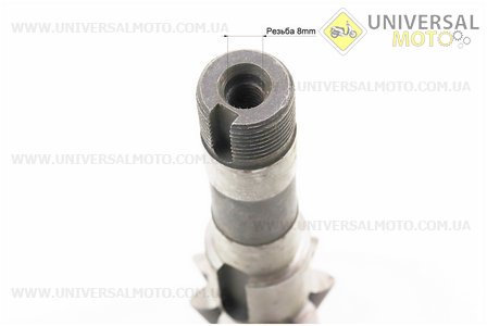 Вал КПП вторинний Z = 9 Тип №2. Китай (Запчастини на мотоблок з двигуном 178 и 186F / UM6023-V74)