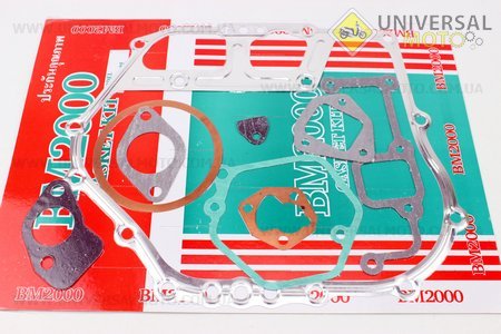 Прокладки двигуна 186F 86мм Витязь / Кама 2 отвори, комплект 9 деталей Тип №1. Китай (Запчастини на мотоблок з двигуном 178 и 186F / UM6023-V99)