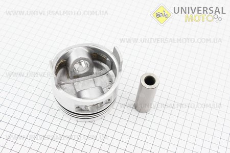 Поршень, кольца, палец, комплект 186F 86мм + 0,25 (форкамера в форме "Усечённого конуса"). ТАТА (Мотоблочный двигатель 178/186F / UM6025-V41)