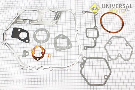Прокладки двигателя 186F ZUBR/Витязь/Кама, комплект 11 штук. Китай (Мотоблочный двигатель 178/186F / UM6025-V54)
