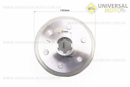 Зчеплення - корзина d-25мм Тип №1. TATA (Запчастини на мотоблок з двигуном 178 и 186F / UM6026-V04)