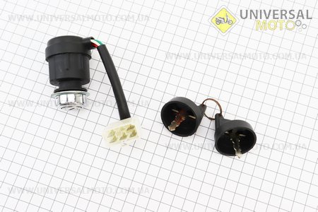 УЦІНКА МБ-M178 / 186F Замок запалювання (кріплення на різьбі d-23мм) роз'єм великий "тато 5" (іржавий, дивись фото). Китай (Запчастини на квадроцикли / UM6028-V08)